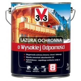 Malowanie Lazura ochronna wysoka odporność V33 biały 2,5l