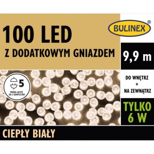 Dekoracje Lampki zewnętrzne 100 LED ciepłe białe 13-108