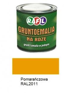 Malowanie Farba Rafil Gruntoemalia Pomarańczowy RAL 2011 Półmat 0,8 l