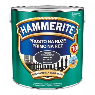 Malowanie Farba do metalu na rdzę Hammerite półmat antracyt 2,5 l