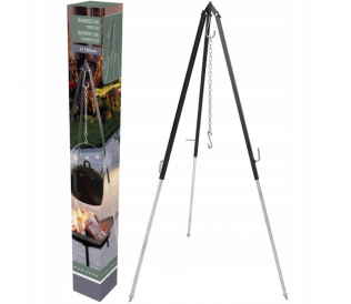 Grillowanie Stojak na kociołek, ruszt grillowy regulowany trójnóg 150cm