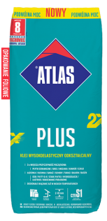 Silikony, piany, kleje Klej do płytek odkształcalny Atlas Plus 5 kg
