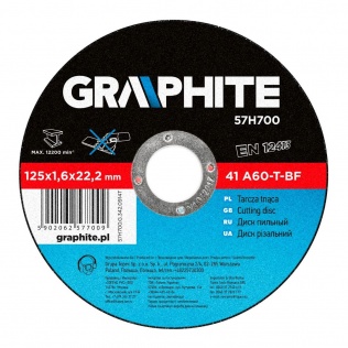 Narzędzia Tarcza do cięcia metalu Graphite 57H700 125X1.6 1 szt