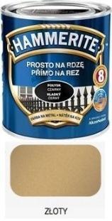 Malowanie Hammerite Farba do metalu Złoty połysk 0,25 l