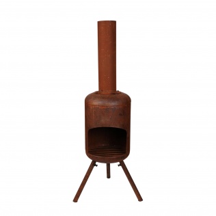 Ogród Ozdobny kominek dekoracyjny w kolorze rdzy Ø30 x 115 cm