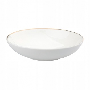 Dom TALERZ głęboki Bella złota linia porcelana 450ml 20cm