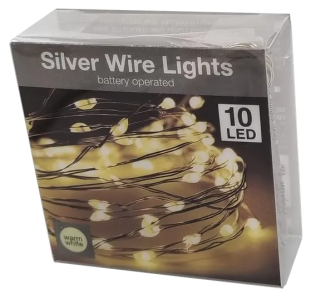 Dom Lampki druciki ciepłe białe 10 LED DIY