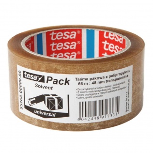 Taśmy Taśma klejąca pakowa solvent tesapack® 66m x 48mm, przezroczysta