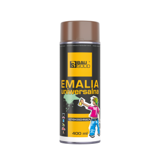  Emalia uniwersalna brąz mahoń Bausolid 400ml RAL8016