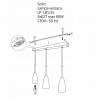 Elektryka i elektronika  Lampa wisząca Solin 3 linia szara LP-181/3L LIGHT PRESTIGE