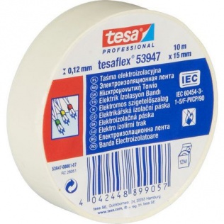 Taśmy TAŚMA ELEKTROIZOLACYJNA PCV TESA 15MM/10M BIAŁA