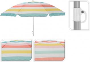 Meble i akcesoria turystyczne Parasol plażowy składany kolorowy Ø150cm x 160cm