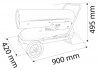 Elektryka i elektronika  Nagrzewnica olejowa 30kW zbiornik 34l Neo Tools 90-081