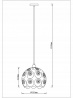 Elektryka i elektronika  Lampa wisząca sufitowa Florence czarna z kryształami