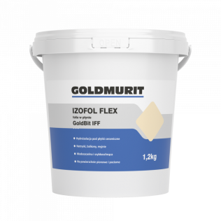 Hydroizolacja Folia w płynie Izofol Flex do wewnątrz i na zewnątrz Goldbit IFF - hydroizolacja 1,2kg