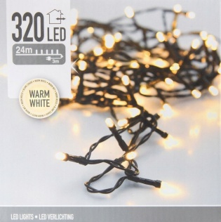 Dekoracje Lampki choinkowe 320 LED ciepłe białe