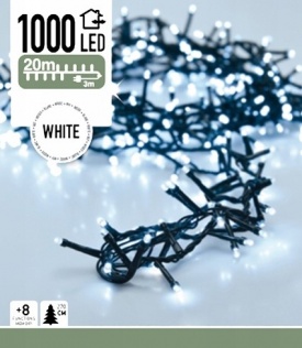  Lampki choinkowe 1000 LED zimne białe