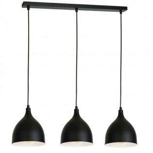 Oświetlenie Lampa wisząca sufitowa loft ALUMI 3 żyrandol x3 E27 czarna