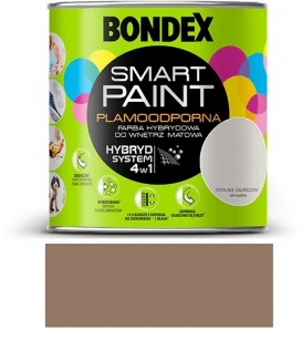 Wyniki wyszukiwania Plamoodporna farba hybrydowa Bondex Smart Paint hot chocolate 2,5l