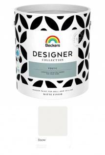 Malowanie Matowa farba lateksowa Beckers Designer Collection snow 2,5 l